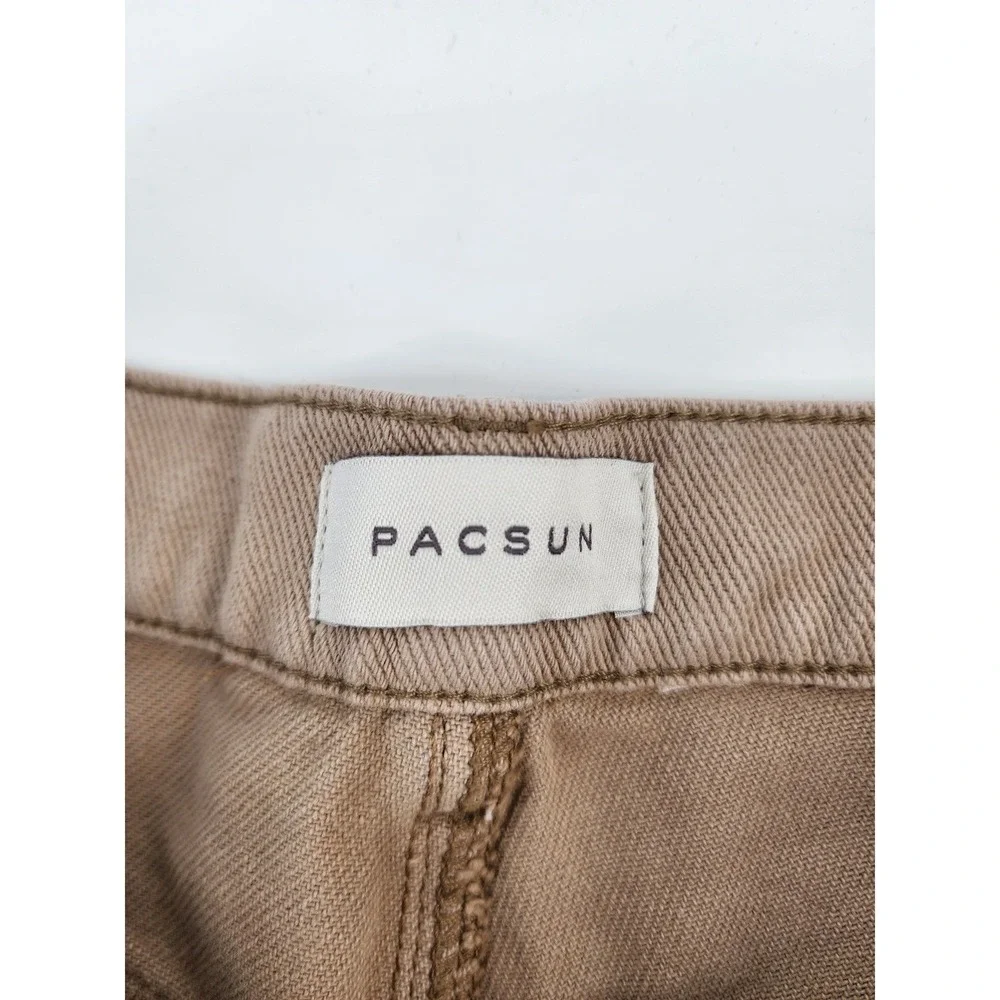 PacSun Womens Mid‎ Rise Cargo Short Feather Tan Brown Size 23 NWT